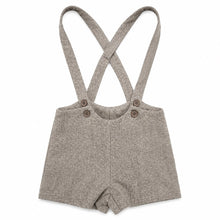 Load image into Gallery viewer, Le Bourdon Herringbone Suspender Shorts - Brown