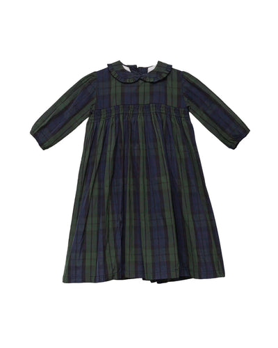 Cosmosophie Paola Dress - Green/Blue Plaid