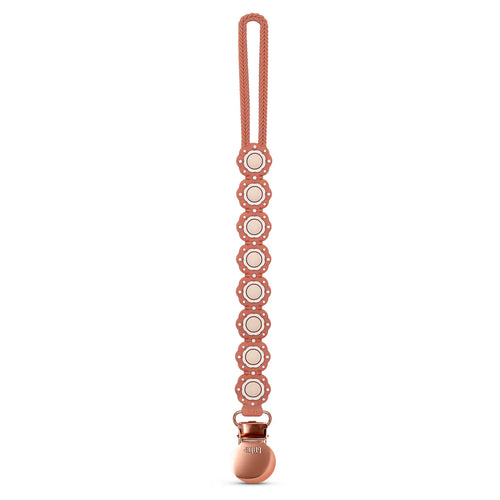 Adora Poppy Pacifier Clip - Rosewood
