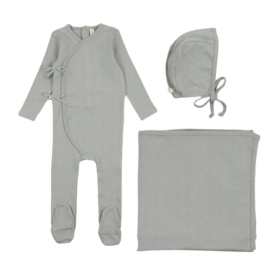 Lil Legs Vine Pointelle Set - Blue