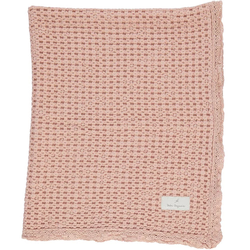 Bebe Organic Waffle Blanket - Dusty Rose