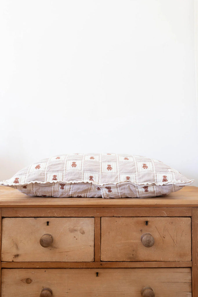 New Grain Patchwork Pillowcase - Teddy