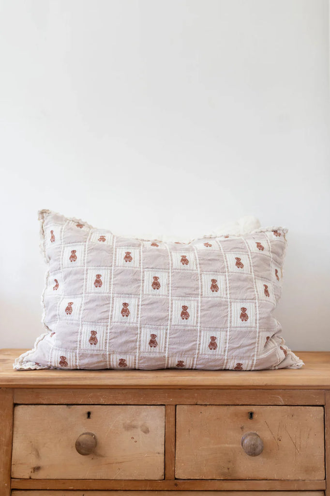 New Grain Patchwork Pillowcase - Teddy