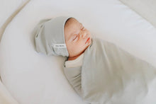 Load image into Gallery viewer, Ely&#39;s &amp; Co Modal Swaddle &amp; Beanie Set in Gift Box - Dusty Blue