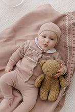 Load image into Gallery viewer, Looms Fair Isle Collection Baby 3Pc Set - Mauve