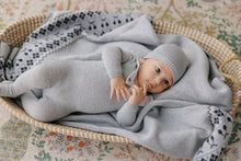 Load image into Gallery viewer, Looms Fair Isle Collection Baby Blanket - Blue