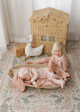 Load image into Gallery viewer, Ely's &amp; Co Floral Star Embroidered Collar Collection Footie And Bonnet - Pink