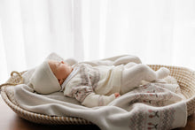 Load image into Gallery viewer, Looms Fair Isle Collection Baby 3Pc Set - Ivory/Mauve