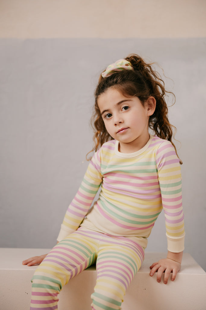 Limited Edition Multi Pastel Striped Pajamas - Pink