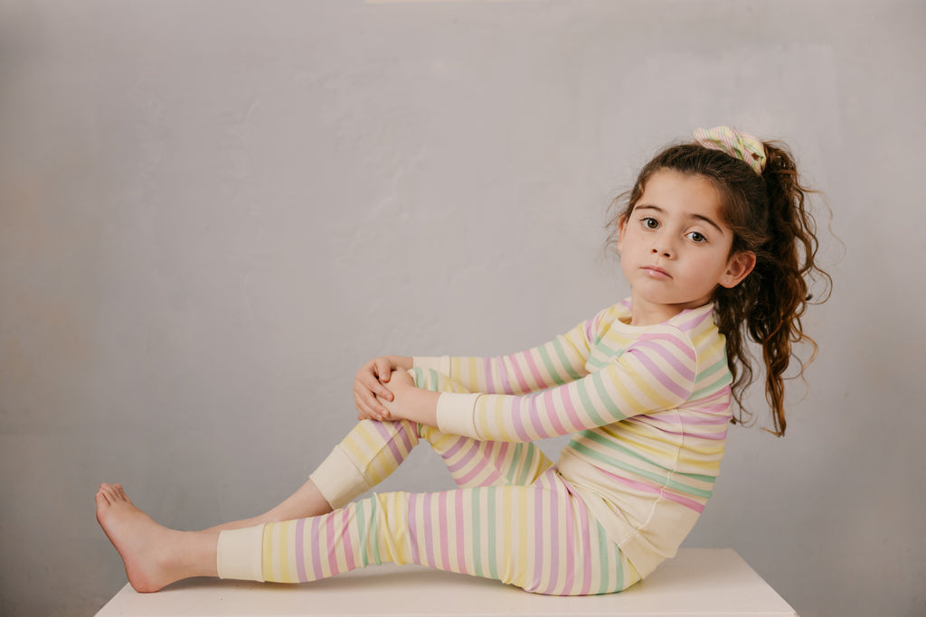 Limited Edition Multi Pastel Striped Pajamas - Pink