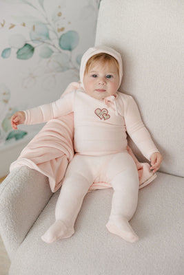 Ely's & Co Embroidered Liberty Collection Footie - Pink