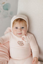 Load image into Gallery viewer, Ely's &amp; Co Embroidered Liberty Collection Footie And Beanie - Pink