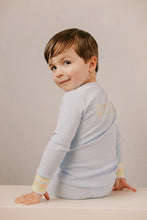 Load image into Gallery viewer, Limited Edition Multi Pastel Striped Cuff Logo Pajamas - Sky