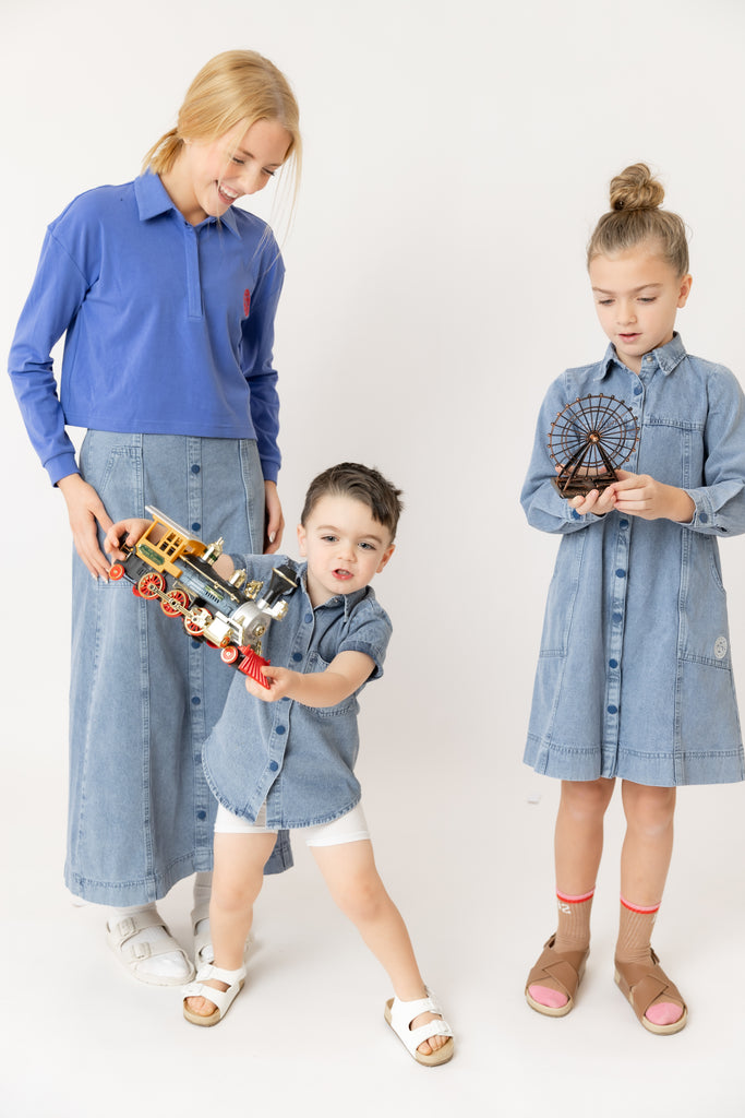 Nou Nelle Denim Shirt Dress (Long Sleeve)