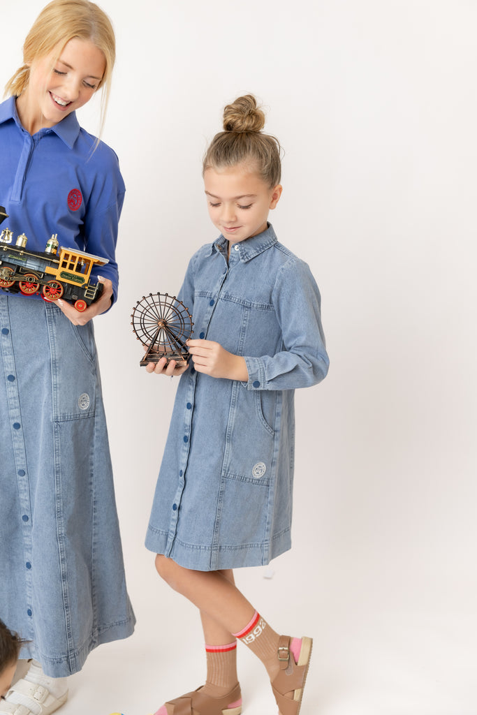 Nou Nelle Denim Shirt Dress (Long Sleeve)