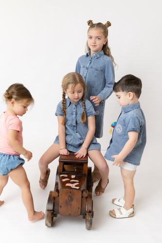 Nou Nelle Denim Shirt Dress (Short Sleeve)