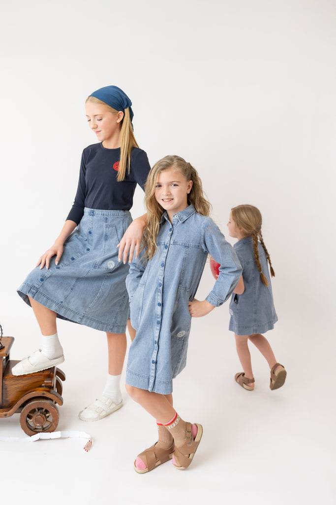 Nou Nelle Denim Shirt Dress (Long Sleeve)