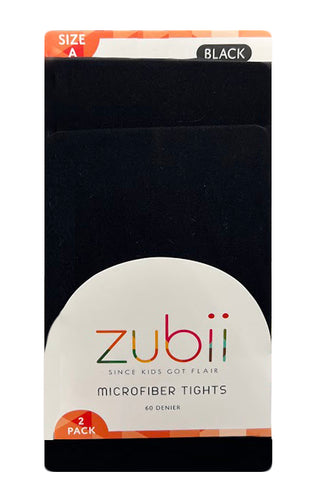 Zubii Microfiber Tights 2 PK 215 - Black