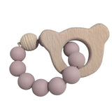 Teddy Teether Ring - Dusty Pink
