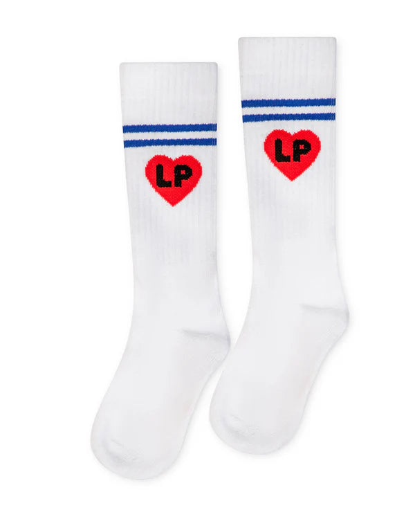 Little Parni LP Knee Socks (LP-006) - White/Royal Blue