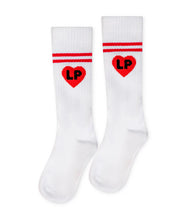 Load image into Gallery viewer, Little Parni LP Knee Socks (LP-006) - White/Coral