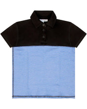 Load image into Gallery viewer, Little Parni Striped Boys Polo (K624) - Royal Blue/White