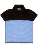 Little Parni Striped Boys Polo (K624) - Royal Blue/White