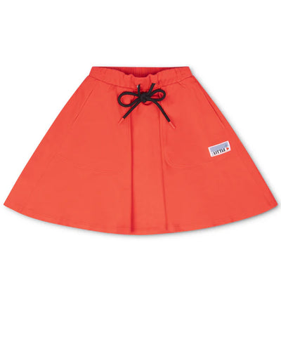 Little Parni Varsity Short Skirt (K619) - Coral