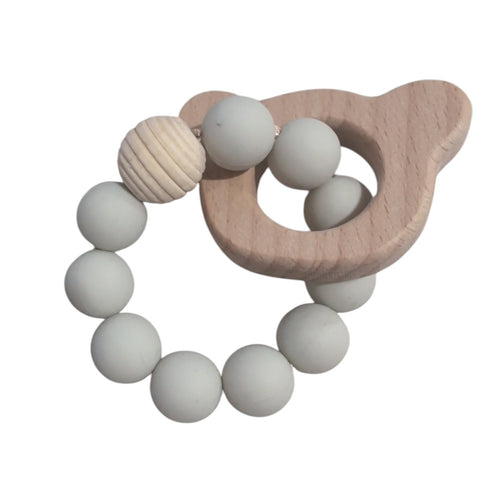 Teddy Teether Ring - Sage