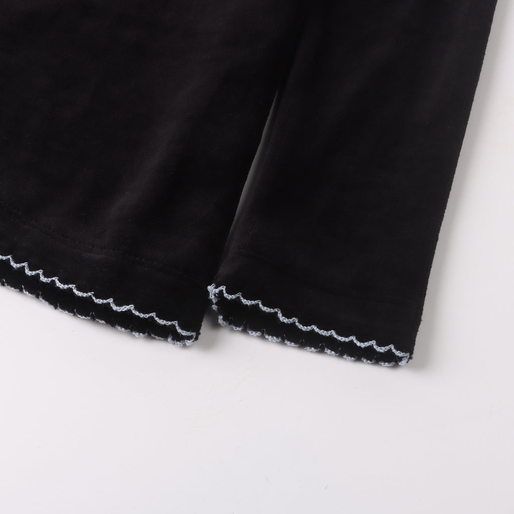 Ba & Na Embroidered Lounge Set - Black/Light Blue