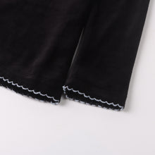 Load image into Gallery viewer, Ba &amp; Na Embroidered Lounge Set - Black/Light Blue