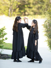 Load image into Gallery viewer, Retro Kid Mae Maxi Dress With Jewel Buttons - Black TRUE TO SIZE DON’T SIZE UP