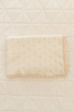 New Grain Knit Pointelle Blanket - Sugar