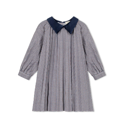 Limonana Windsor Checked Dress - Navy Plaid
