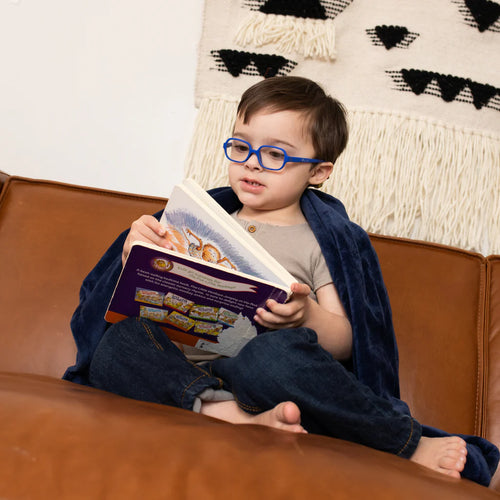 Swaddle Bee Minky Bee Stroller Blanket - Navy