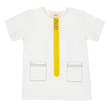 Load image into Gallery viewer, Mini Nod Ribbon Boy&#39;s Top - White/Yellow