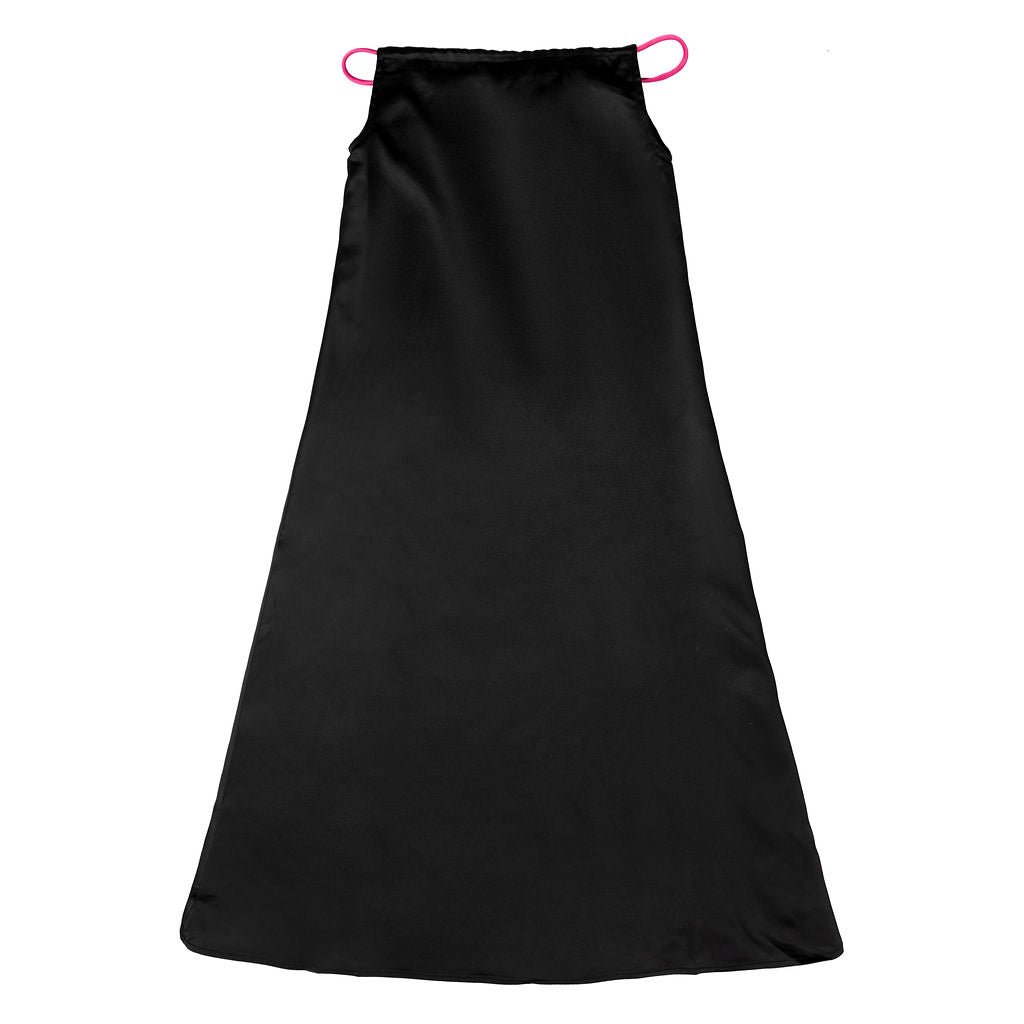 Mini Nod Silk Rope MIDI Dress - Black/Pink 2Y