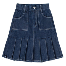 Load image into Gallery viewer, Mini Nod Pleated Heavy Mini Skirt - Denim