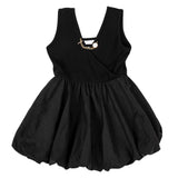 Mini Nod Chain Combo Girls Dress - Black