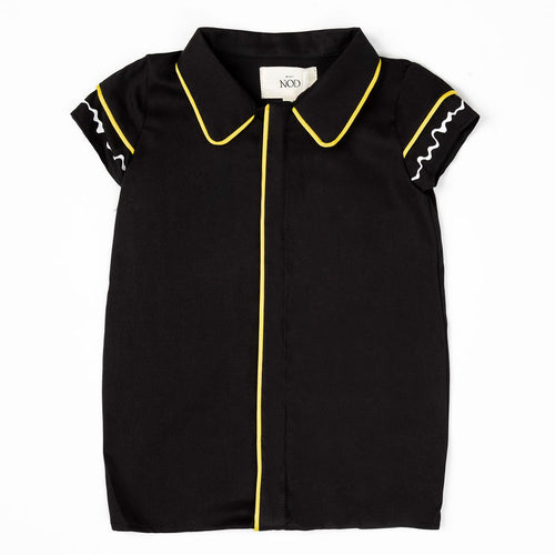 BLACK/PINK Mini Nod Rope Shirt Onesie
