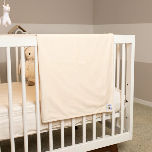 Swaddle Bee Minky Bee Stroller Blanket - Ivory