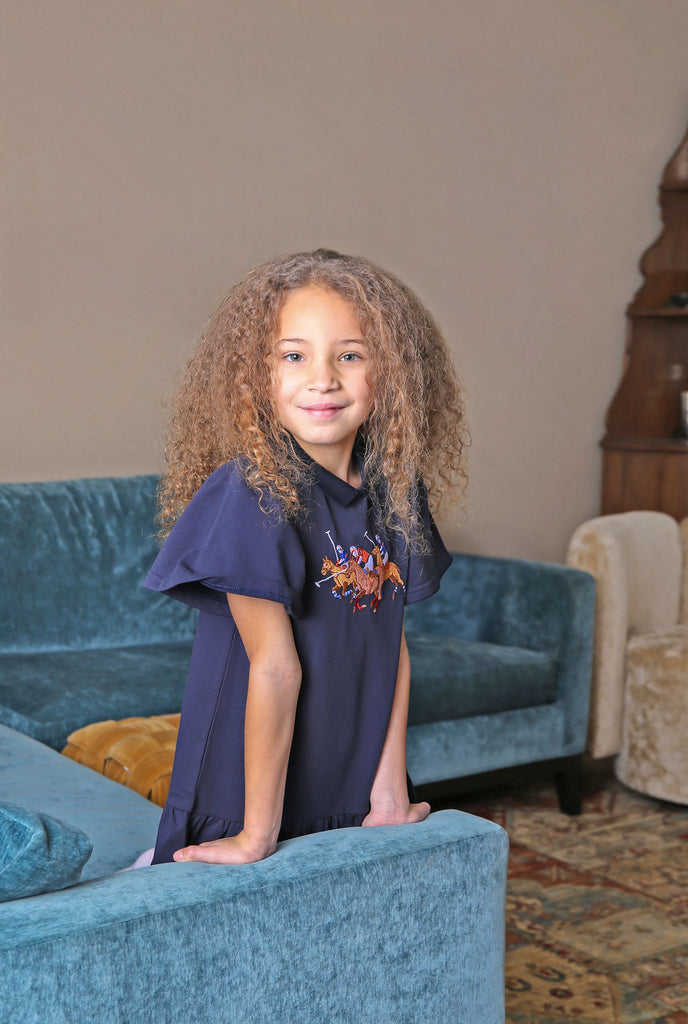 Bopop Navy Horse Dress