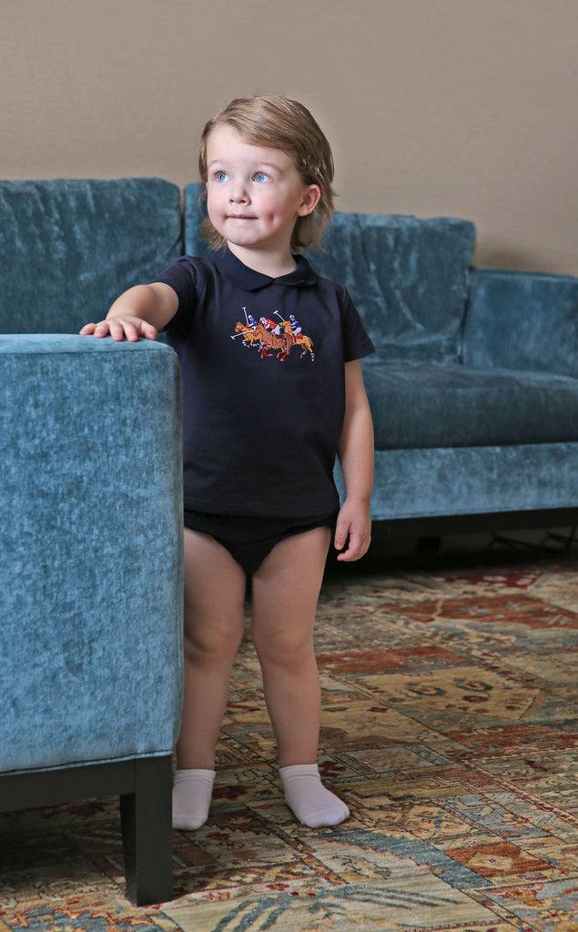 Bopop Navy Horse Baby Set