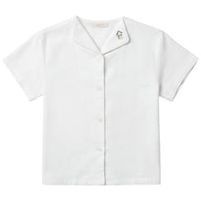 Load image into Gallery viewer, Calla Lili Boys Linen Shirt With House And Bermuda Shorts Set - White/Sand