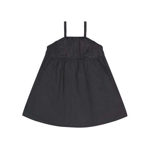 Retro Kid Ida Thin Strap Short Sundress - Black