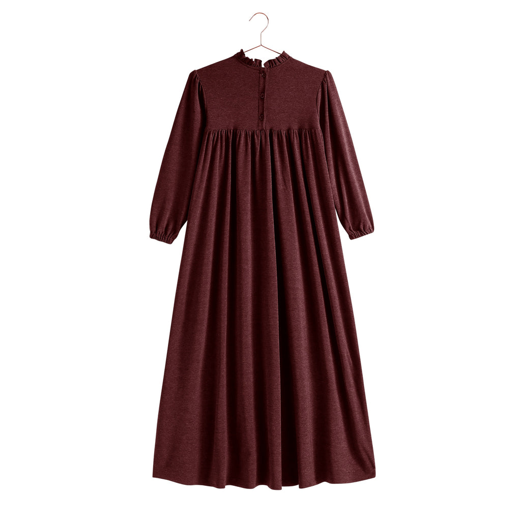 Retro Kid Isla Maxi Soft Sweater Dress - Burgundy