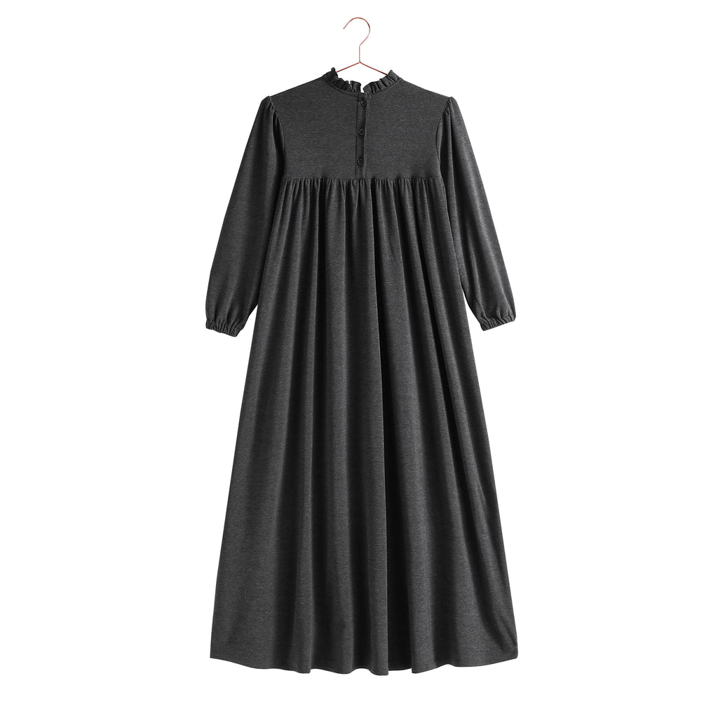 Retro Kid Isla Maxi Soft Sweater Dress - Heather Grey