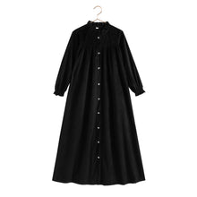 Load image into Gallery viewer, Retro Kid Isla Maxi Velvet Ribbed Dress - Black