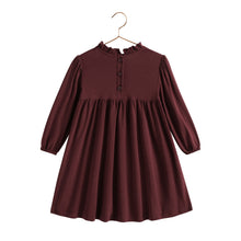 Load image into Gallery viewer, Retro Kid Isla Short Soft Sweater Dress - Burgundy