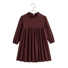Load image into Gallery viewer, Retro Kid Isla Short Soft Sweater Dress - Burgundy